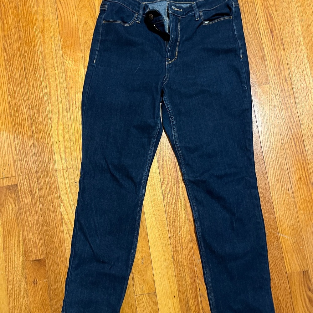 Old Navy High Rise Straight 10 Short Dark Blue Denim Jeans